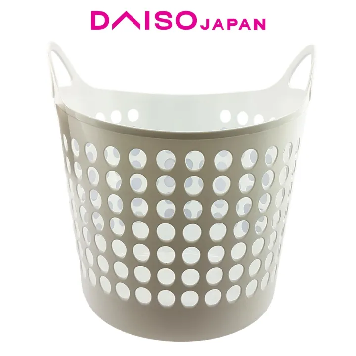 Daiso White Soft Laundry Basket with Holes Lazada PH
