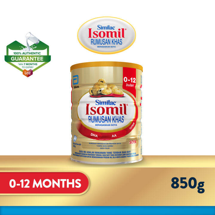 Isomil 850g for 0 to 12 Months (Soy Formula for Milk Protein Allergy