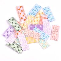 50Pcs Multi Color Heart Pattern Embroidery Labels For Sewing Accessories DIY Garment Hats Handmade Clothes Washable Care Tags Stickers Labels