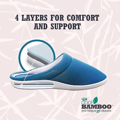 Cool bamboo anti-fatigue gel slippers รองเท้าสลิปเปอร์ รองเท้าสลิปเปอ44 รองเท้าใส่บ้าน รองเท้าใส่เล่น รองเท้าสุขภาพ รองเท้าใส่เดิน รองเท้าใส่นอน
