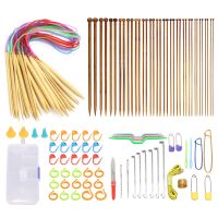 100PCS/111PCS/Set 36cm Single Pointed Knitting Needles Pins Straight Bamboo needles DIY Weaving Tool 2.0mm-10mm