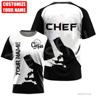 2023 New Tessffel Worker Cooking Master Chef cos Culinary Arts Tattoo 3DPrint Summer Streetwear Short Sleeves T-Shirts Men/Women A1 Summer Fashion T-shirt