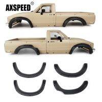 AXSPEED 4Pcs Rubber Fender Flares Prevent Scratch Wheel Eyebrow for Tamiya TF2 Mojave 1/10 RC Crawler Body Parts