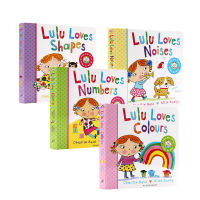 Original and genuine Lulu Picture Books Series in English 4 volumes for sale I love Lulu Series picture books cardboard flip books Lulu loves noises childrens English Enlightenment picture books