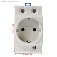 ✲✁▩ EU Type 35mm DIN Rail Mount AC Power Socket 16A 250V AC Connector Y98E