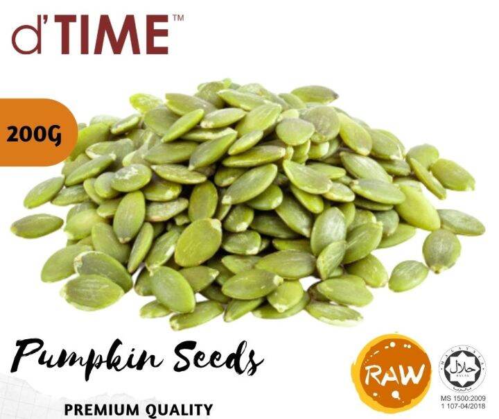 d'TIME Raw Pumpkin Seeds (200g) Lazada