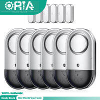 ORIA ประตูหน้าต่าง Entry Alarm Vibration Sensor Anti-Thef Home Office Security Alarm Sensor System Set ติดตั้งง่ายด้วยเทปกาว (6ชิ้นพร้อมสต็อก)