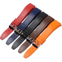 【CC】 Fluoro Rubber  20mm 22mm 24mm Sport Watchband Wristband With Release Bar