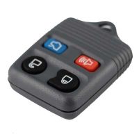 4ปุ่ม REMOTE KEY CASE SHELL FOB สำหรับ FORD MUSTANG FOCUS LINCOLN LS TOWN MERCURY GRAND MARQUIS SABLE TRANSIT สีเทา20ชิ้นล็อต