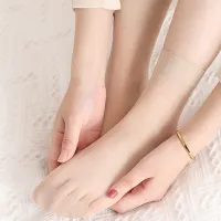 All Seasons Elastic Silk Ankle Socks Thin Invisible Transparent Socks for Women (1 Pair)