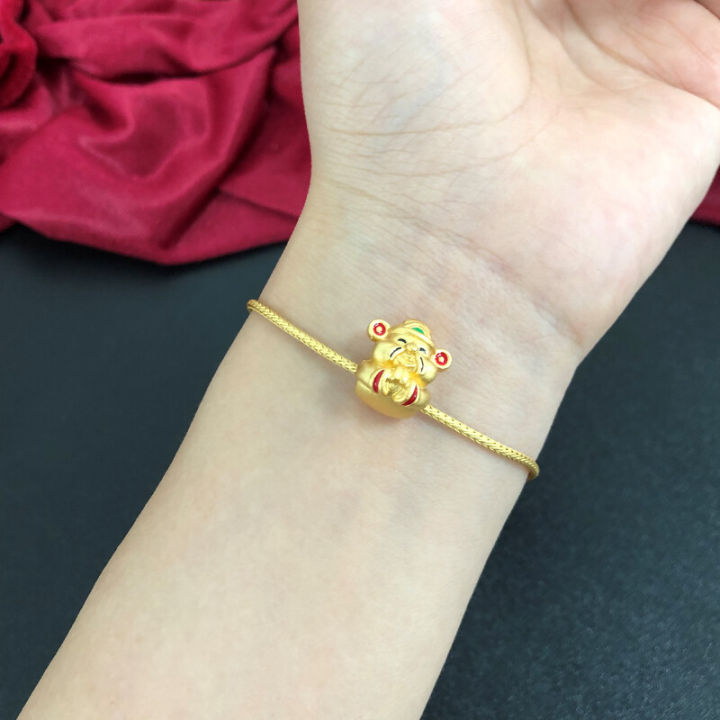 สร้อยข้อมือเทพเจ้าแห่งความมั่งคั่งแท้24k-ทองลุ่มน้ำสำหรับทั้งหญิงและชายสร้อยข้อมือ-lucky-ไม่ซีดดึงดูดความมั่งคั่งจริงและมีประสิทธิภาพ