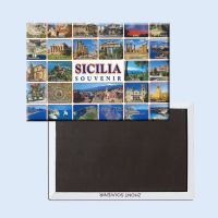 Tourist Refrigerator Magnets 78x54mmSicily Souvenir Card Travel GiftTourist Souvenir Rigid Fridge Magnets 20935