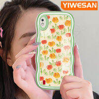 YIWESAN เคส A71 A01 A10ปลอกสำหรับ Samsung ดอกไม้จิตรกรรมภาพการ์ตูนแฟชั่นสีสันสดใสลายคลื่นขอบแบบนิ่มเคสกันกระแทกป้องกันเลนส์กล้องเคสโทรศัพท์แบบใสเคสโปร่งใสซิลิโคน