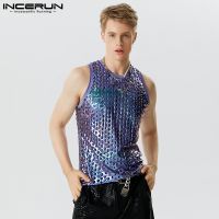 【HOT】☢ 2023 Mens Coated Fabric Vests Fashion Male Elastic Design Waistcoat S-5XL