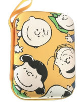 SNOOPY กล่องเก็บสายชาร์จ กล่องเก็บหูฟัง  เอนกประสงค์, Size L ลาย   B  YELLOW งานดี evaกันกระแทก ขนาด13.5x9.5x3.5cm งานสวยงาม มีบริการเก็บเงินปลายทาง NPNN