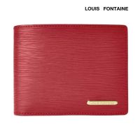 Louis Fontaine กระเป๋าสตางค์พับสั้น มีช่องใส่เหรียญ รุ่น GEMS - สีแดง ( LFW0012 )