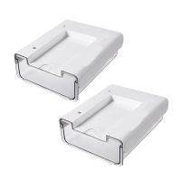 2 PACK Under Desk Drawer Self-Adhesive Punch Under Desk Storage Organizer Slide Out Desk Organizer