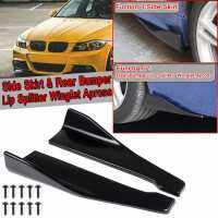 Pair 35cm48cm Universal Car Side Skirt Rear Bumper Splitter Lip Sopiler Diffuser Winglet Protector For BMW For Honda For Benz