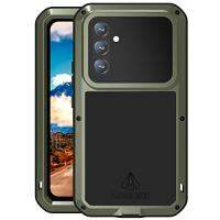 LOVE MEI Samsung Galaxy เคส A54สำหรับกันน้ำสำหรับกีฬากลางแจ้งกันกระแทกแข็งแกร่งทหารกันฝุ่นโลหะไฮบริดอะลูมิเนียม + ซิลิโคน + ฝาครอบกล่องแข็งกระจกนิรภัยสำหรับ Samsung Galaxy A54 5G (สีเงิน)