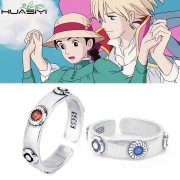 Hayao Miyazaki Howls Moving Castle Married Ring Finger Man Metal