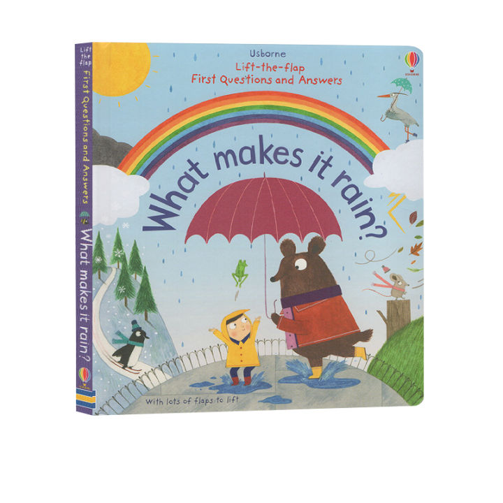 What makes it rain how does rain form Usborne LFT the flap childrens science popularization reading fun flipping through paper and board books to explore the mysteries of natural phenomena