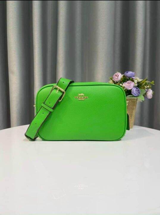Original Coach CA207 Jamie Camera Bag In Pebble Leather Green Lazada PH