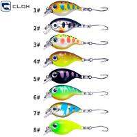 CLDH 2pcs Wobblers crankbaits เหยื่อตกปลาขนาดเล็ก การสั่นสะเทือน ตะขอสามชั้น เหยื่อจมวิบ ร้อนแรงมาก 3.6ซม. 2.1กรัม เหยื่อล่อตกปลา อุปกรณ์ตกปลาสำหรับตกปลา