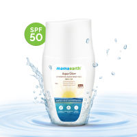 Mamaearth Aqua Glow Hydrating Sunscreen Gel  with Himalayan Thermal Water &amp; Hyaluronic Acid – 50g  มาม่าเอิร์ธ อควา โกลว์ ไฮเดรทติ้ง ซันสกรีน เจล