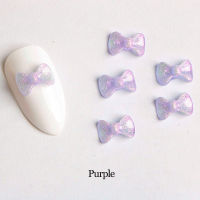 New Pearly Light Resin FlatBack Bow Tie 6X9MM Nail Art Rhinestones 30100Pcs Apply To DIY Manicure Accessories