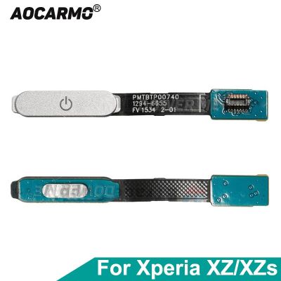 Aocarmo เปิด/ปิดสวิตช์บนเซ็นเซอร์ลายนิ้วมือสายเคเบิ้ลยืดหยุ่นสำหรับสัมผัส Id Sony Xperia Xz Xzs F8331 F8332 G8231 8232