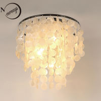 Modern natural seashell E27 3 lights ceiling lamp chrome LED Shell light for kitchen living room bedroom restaurant ho