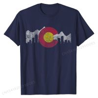 Colorado Flag T-Shirt Skyline Gift Men Special Design Tops &amp; Tees Cotton Tshirts Normal