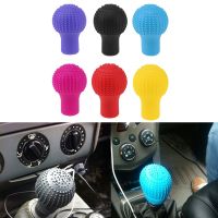 Gear Shift Knob Cover Silicone Anti slip Shifter Knob Caps Univeral Fit Round Shifter Handle Non combustible Material