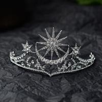 【CW】 Baroque Star Crown Crystal Bridal Tiaras Rhinestone Pageant Diadem Bride Star Headdress Wedding Hair Accessories Tiara De Noiva