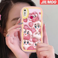 เคส JIUMOO สำหรับ Realme 3 Pro เคส3i Realme การ์ตูนสัตว์สีชมพู3D ดีไซน์ใหม่คอลอร์เวฟขอบนุ่มเคสมือถือกันกระแทกแบบใสสร้างสรรค์เคสโปร่งใสลายกล้องถ่ายรูปซิลิกาเจลฝาครอบป้องกัน