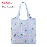 Cath Kidston Foldaway Shopper Glamorous Dogs Blue กระเป๋า กระเป๋าถือ กระเป๋าแคทคิดสตัน