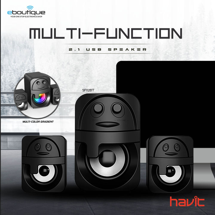 havit sf112bt bluetooth black speaker