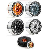 1.9" Metal Wheel Rim Hub 1.9" Rubber Tire Rock Crawler Tyres For RC Car TRX4 SCX10 Yikong 4102 4103 RR10 KM2 D90 90046