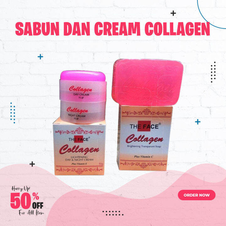 Cream Collagen The Face Plus Sabun Wajah Lazada Indonesia