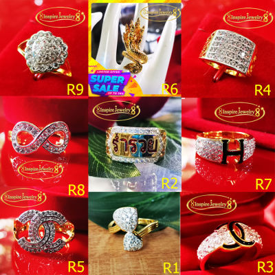 Inspire Jewelry ,R1-R9 แหวนฝังเพชรCZ งานจิวเวลลี่  งานแฟชั่นอินเทรน อย่างหนาพิเศษ ใส่ดี สวยหรู ฟรีไซด์