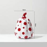 White High Yayoi Kusama Pumpkin Polka Dot Art Decor Abstract Sculpture Luxury Office Home Decoration Accessories Ornament Interesting Gifts