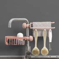 Kitchen Faucet Drain Racks Basket Dishcloth Soap Rag Clean Brush Hanger Storage Organizer Holder Sink Accessories