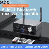 Tebe Coaxial/Toslink Bluetooth Audio Receiver Transmitter 3.5mm Aux Wireless Music Adapter U Disk/TF Card Player DAC Converter