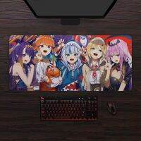 Desk Mat Holomyth Vtubers Mousepad Gawr Gura Ina More Virtual Vtuber Design Large gaming Rectangular Non-slip Anime Mouse Pad