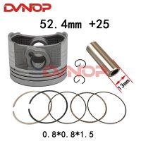 NUANBAOBAO Motorcycle 52.4Mm STD +25 +50 +75 +100 Piston 13 Mm Pin Ring 0.8*0.8*1.5Mm Set For Honda CBF125 SDH125-51 WH125-7 WH125-8