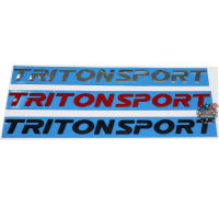 ป้ายโลโก้ ตัวอักษร ตัวหนังสือ TRITON SPORT ตัวนูน 3D ติดฝากระโปรงหน้า สำหรับ MITSUBISHI TRITON มีให้เลือก 3 สี