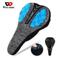 WEST BIKING Bicycle Saddle Cover 3D Liquid Silicon Gels Cycling Seat Mat Comfortable Cushion Soft Anti Slip Bike Saddle Cover Saddle Covers