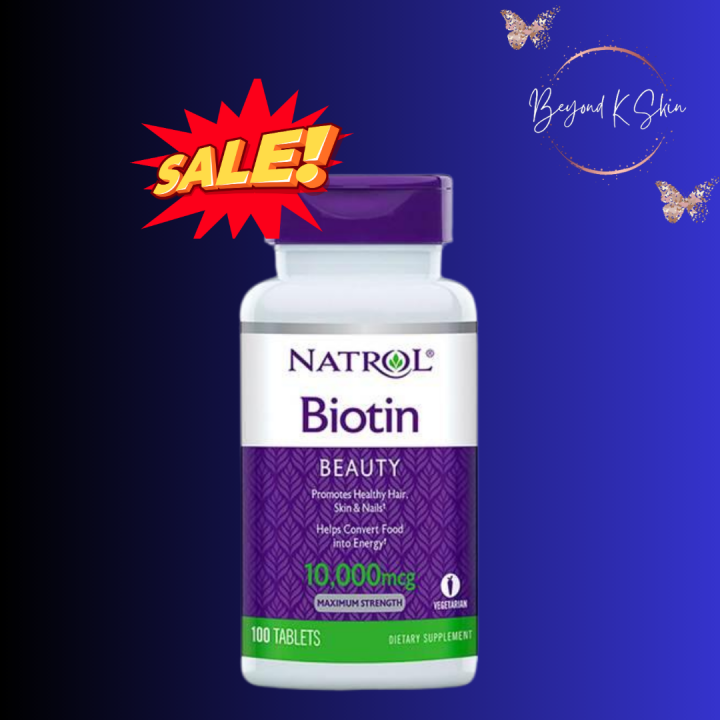 Natrol Biotin Maximum Strength 10,000 mcg 100 Tablets | Lazada PH