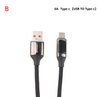 yizhuoliang สาย LED Display Pd 100W Fast CHARGING 6A USB to Type-C Phone CABLE