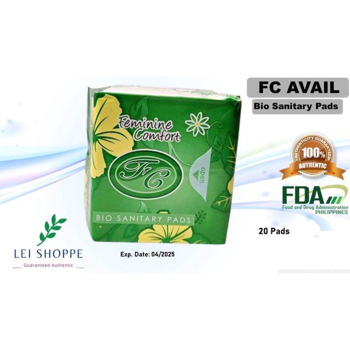 Avail FC Bio Sanitary Napkin [Panty Liner] 20 Pads/pack Lazada PH